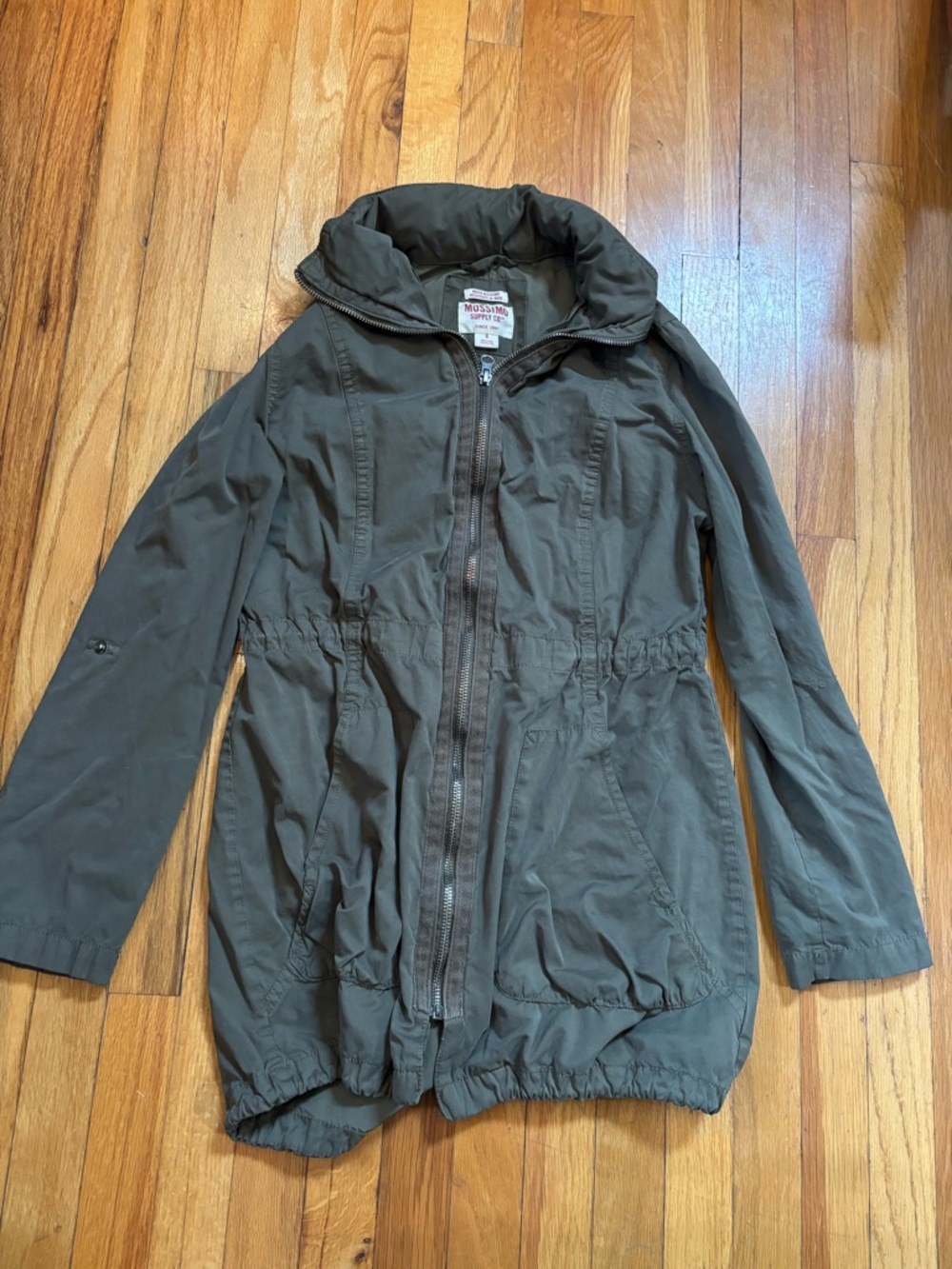 Mossimo Olive Green Zip Front Anorak Jacket
